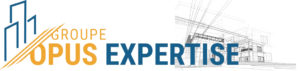 OPUS logo bleu bâtiment